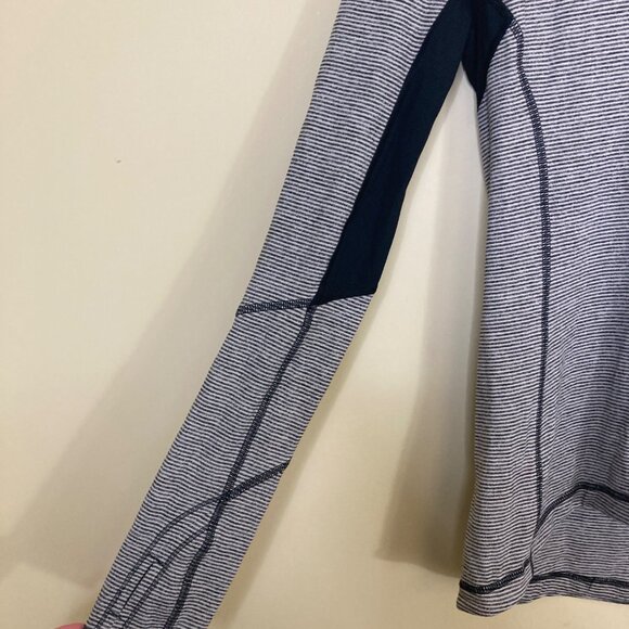 Lululemon Star Runner Womens 6 Black Gray Tonka Stripe Reflective Sleeve Accent - Picture 10 of 12
